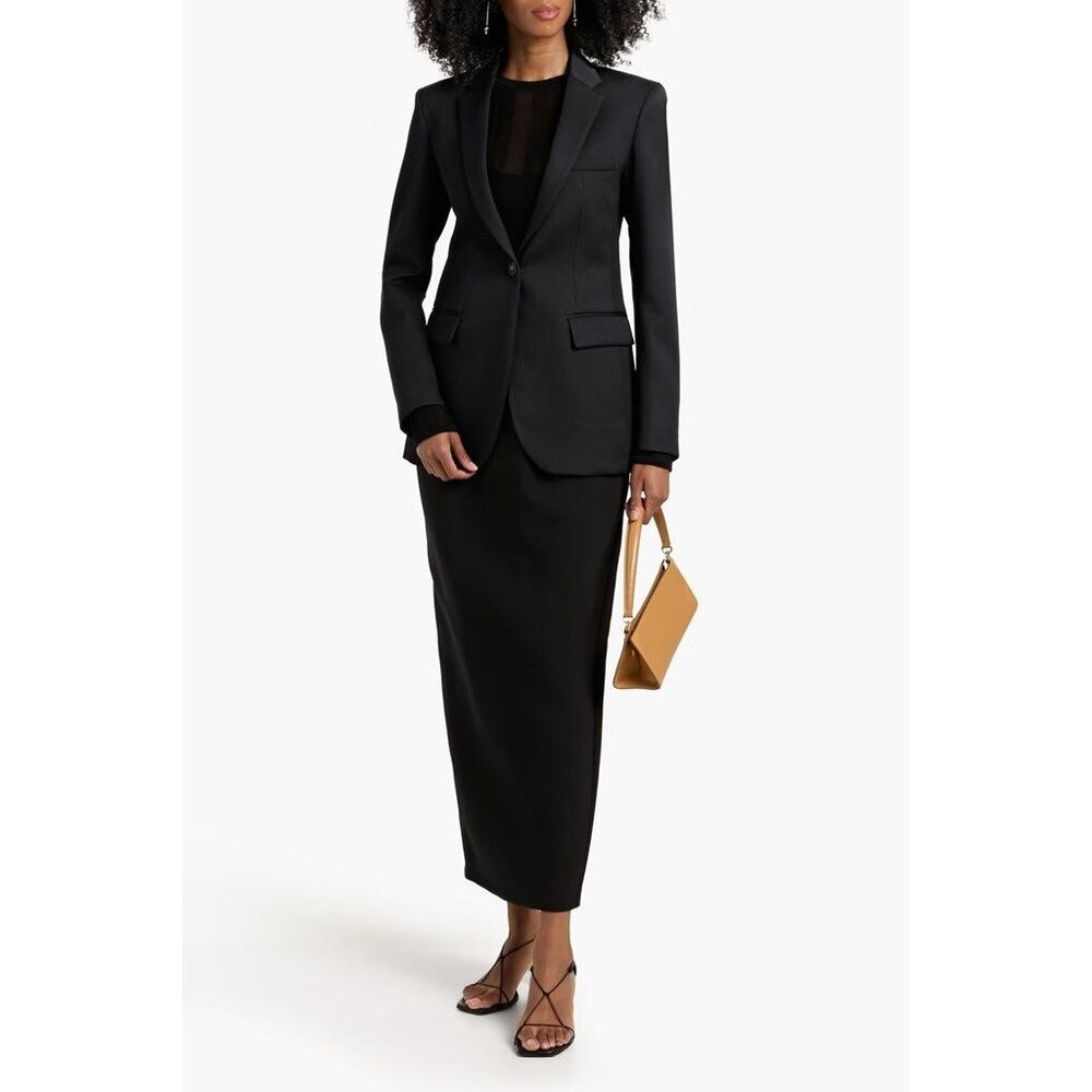 NWT $2290 Tom Ford Maxi Length Skirt Black Back Slit Size US 8